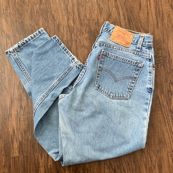 00'S Levi's 550 Relaxed Fit Tapered Denim Pants Men's W33 cotton blue type Vintage Second Hand